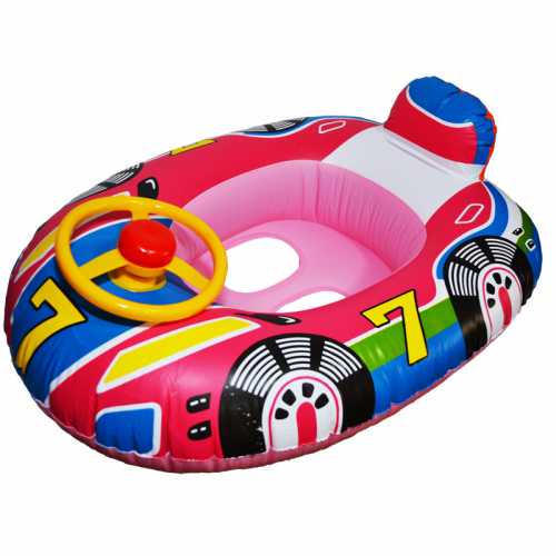 Barcuta gonflabila cu volan pentru copii, multicolor