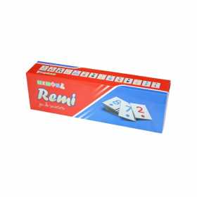 Joc de societate Remi/rummy din plastic, 4 table de joc, 106 piese din plastic Joc de societate Remi/rummy din plastic, 4 table de joc, 106 piese din plastic