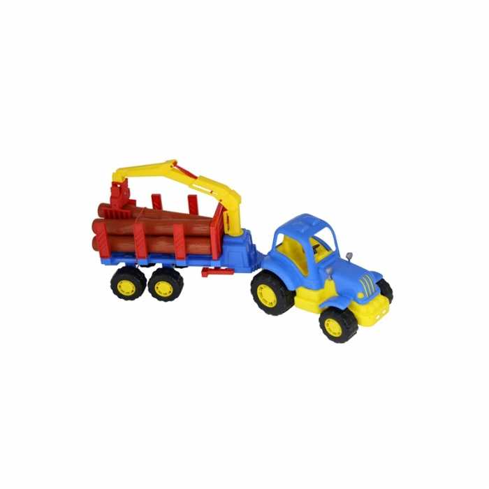 Tractor cu remorca si lemne - Hardy, 48x13x13.9 cm, Polesie Tractor cu remorca si lemne - Hardy, 48x13x13.9 cm, Polesie