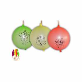 Baloane multicolore cu elastic, 50 bucati per set