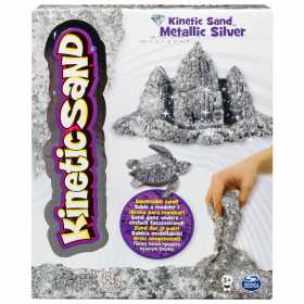 Set nisip Kinetic Metale si minerale stralucitoare Silver - Spin Master - Kinetic Sand
