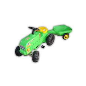 Tractor pentru copii cu pedal, verde, Fermier